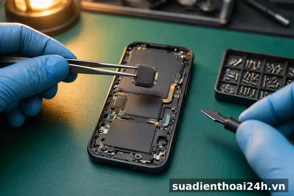 Sửa loa, mic iPhone 11 đến 17 Pro Max tại suadienthoai24h.vn 2